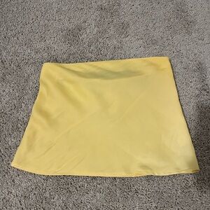 Yellow Women's Strapless Cropped Top